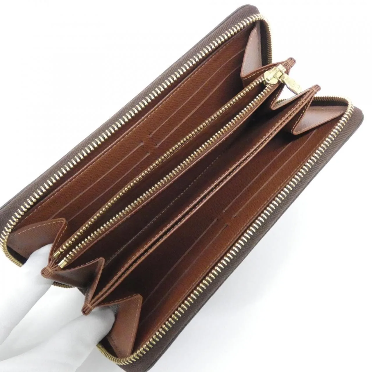 LOUIS VUITTON M60017 Wallet Monogram 黑色 Monogram 中古品A - 縮圖 5