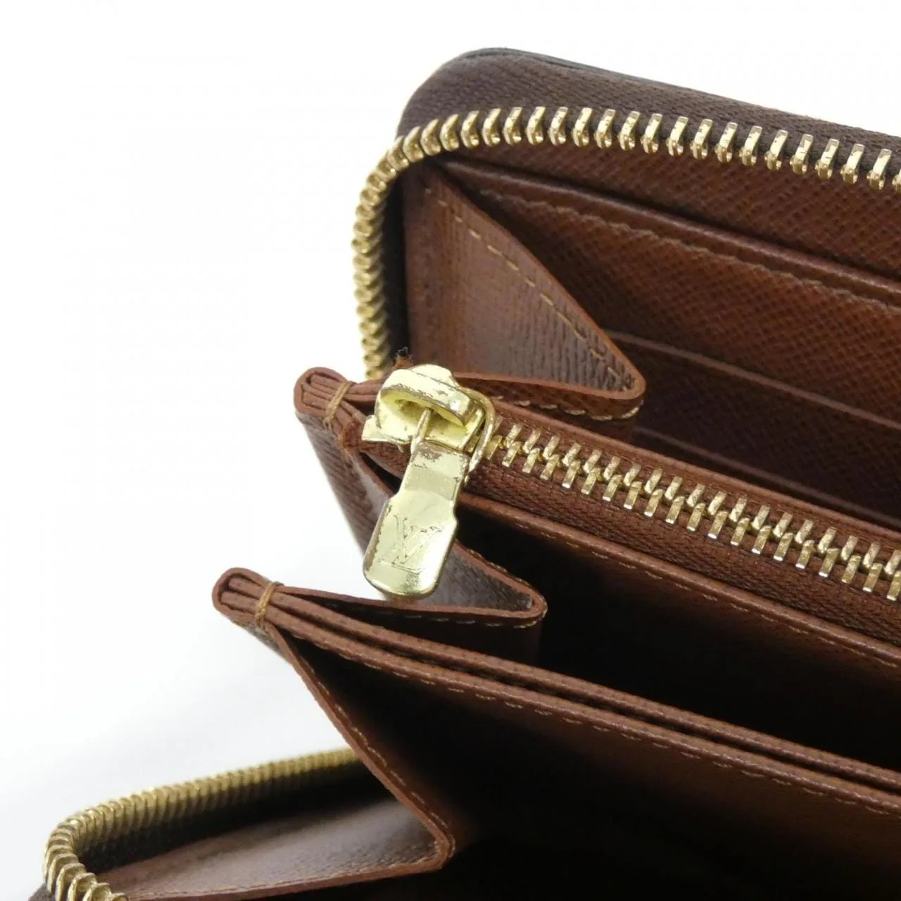 LOUIS VUITTON M60017 Wallet Monogram 黑色 Monogram 中古品A - 縮圖 7