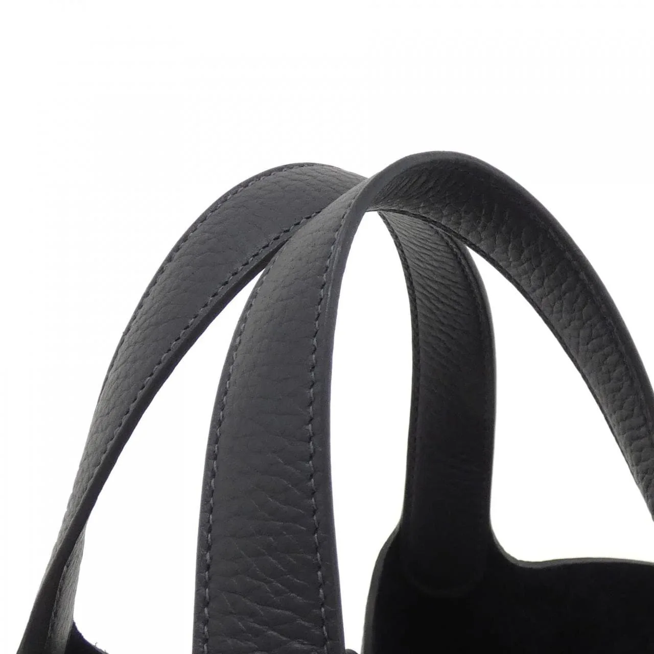 HERMES Picotin 056289CK Handbag Clemence 黑色 Clemence 皮 中古品A - 縮圖 4