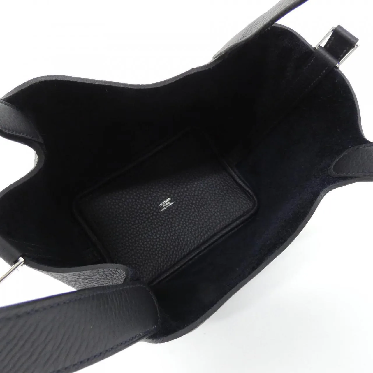 HERMES Picotin 056289CK Handbag Clemence 黑色 Clemence 皮 中古品A - 縮圖 5