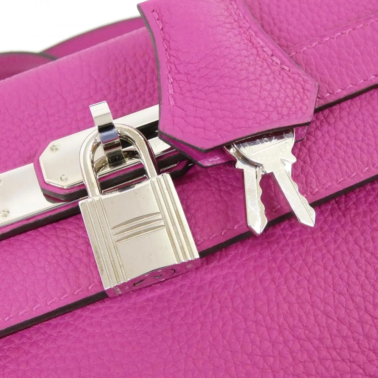 HERMES Kelly 030931CK Handbag Togo Purple Togo Leather Rank A - Thumbnail 4