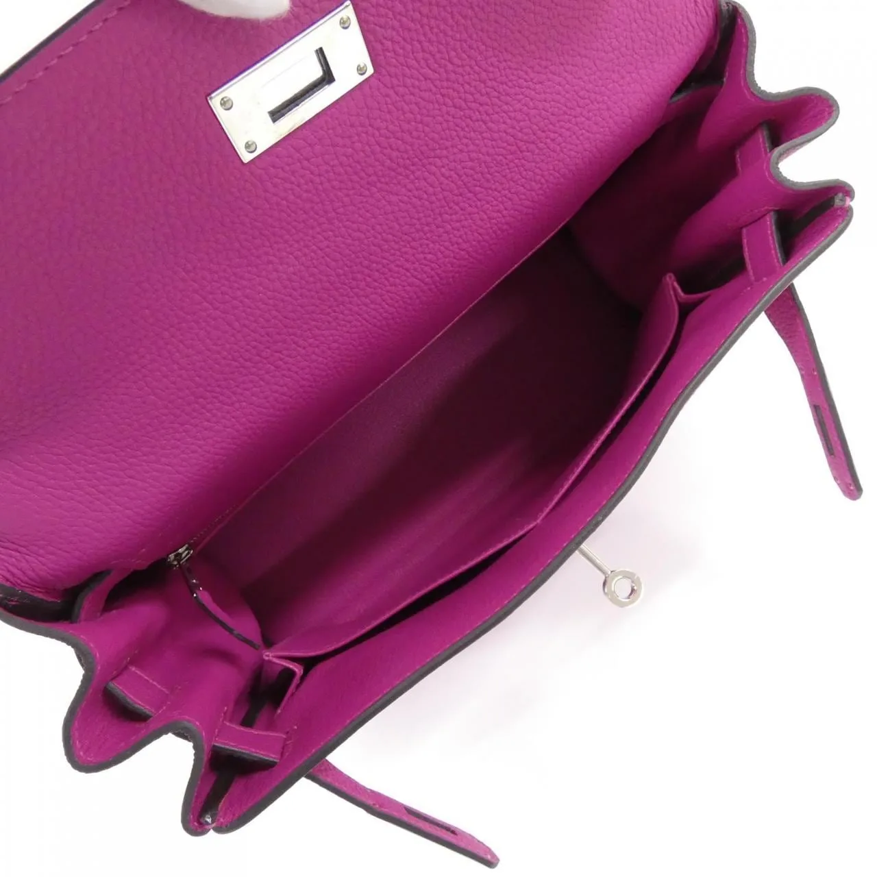 HERMES Kelly 030931CK Handbag Togo Purple Togo Leather Rank A - Thumbnail 7