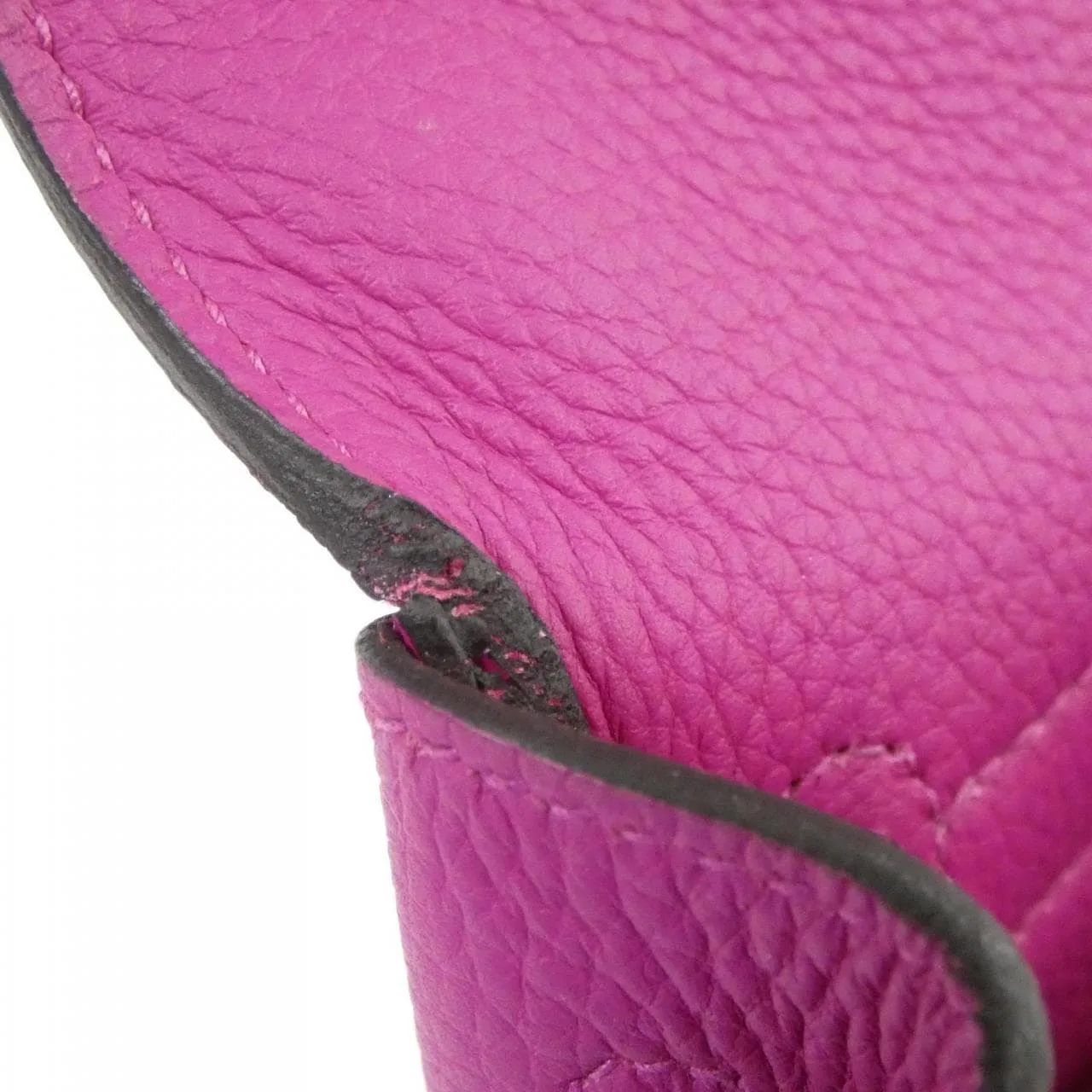 HERMES Kelly 030931CK Handbag Togo Purple Togo Leather Rank A - Thumbnail 8