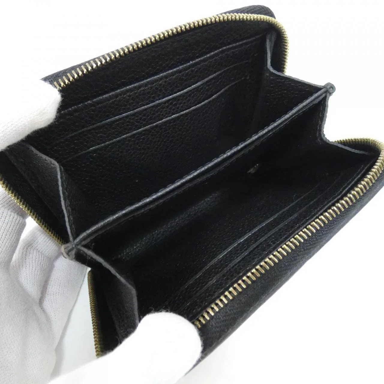LOUIS VUITTON M60574 Coin Case Monogram 黑色 Monogram 中古品A - 縮圖 8