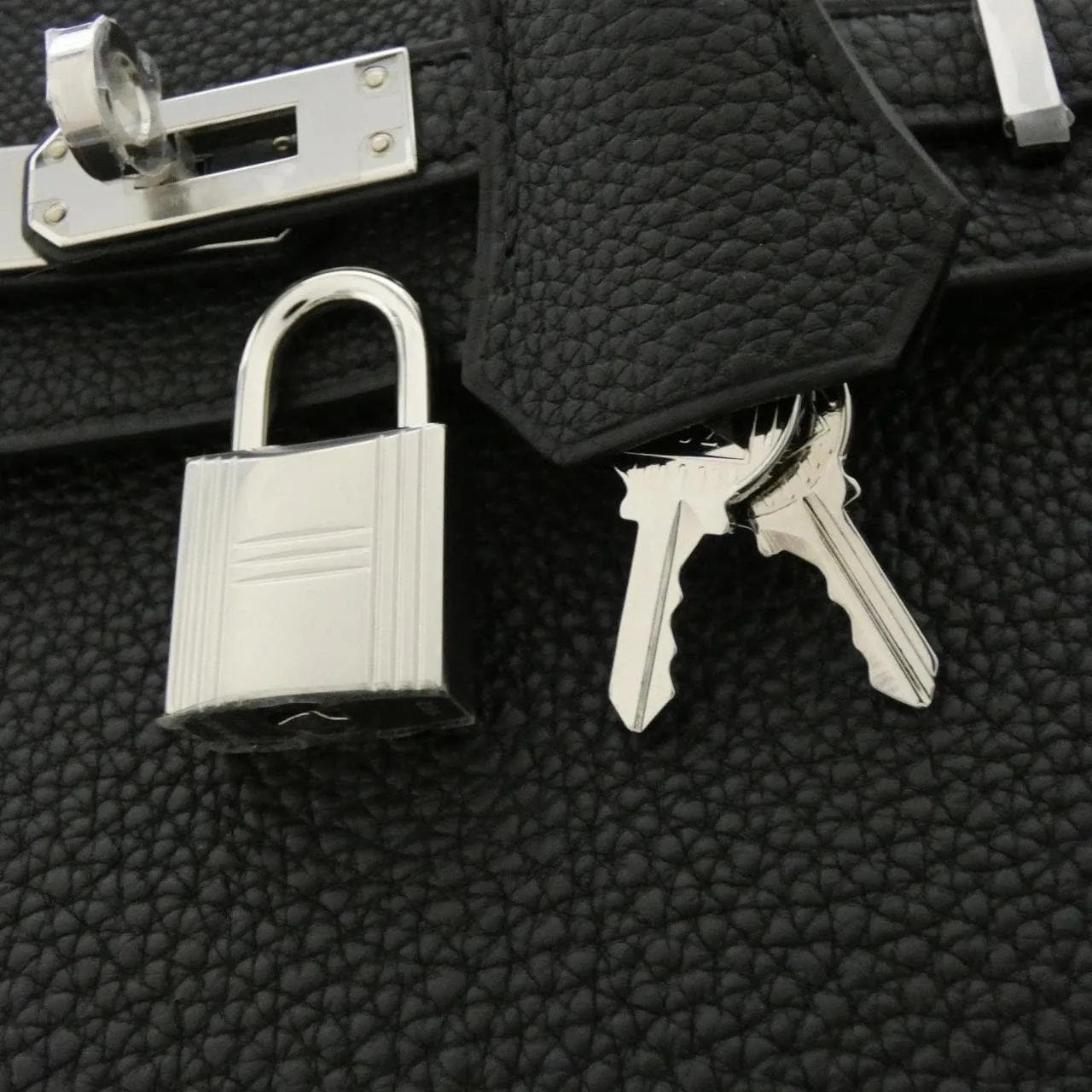 HERMES Birkin 041344CK Handbag Togo Black Togo Leather Unused - Thumbnail 4