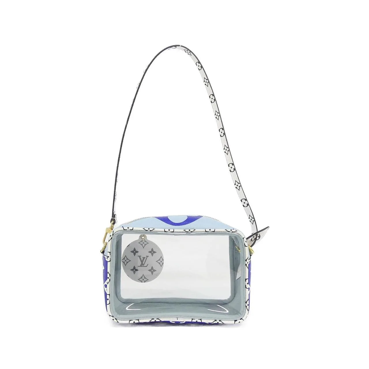 LOUIS VUITTON M44722 手提包 Monogram 藍色 Monogram 中古品A - 縮圖 2