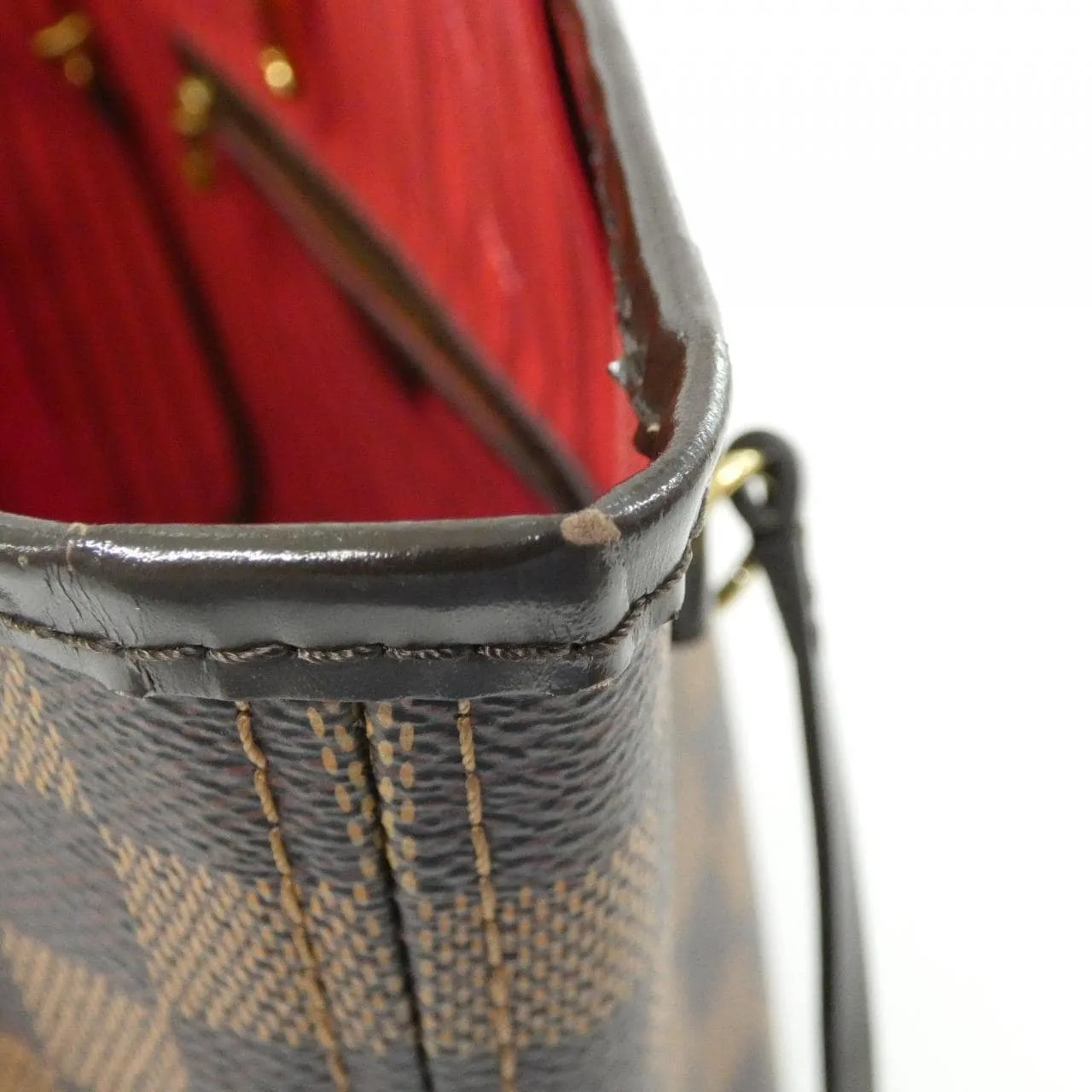 LOUIS VUITTON Neverfull N41358 Tote Damier 黑色 Damier 中古品A - 縮圖 4