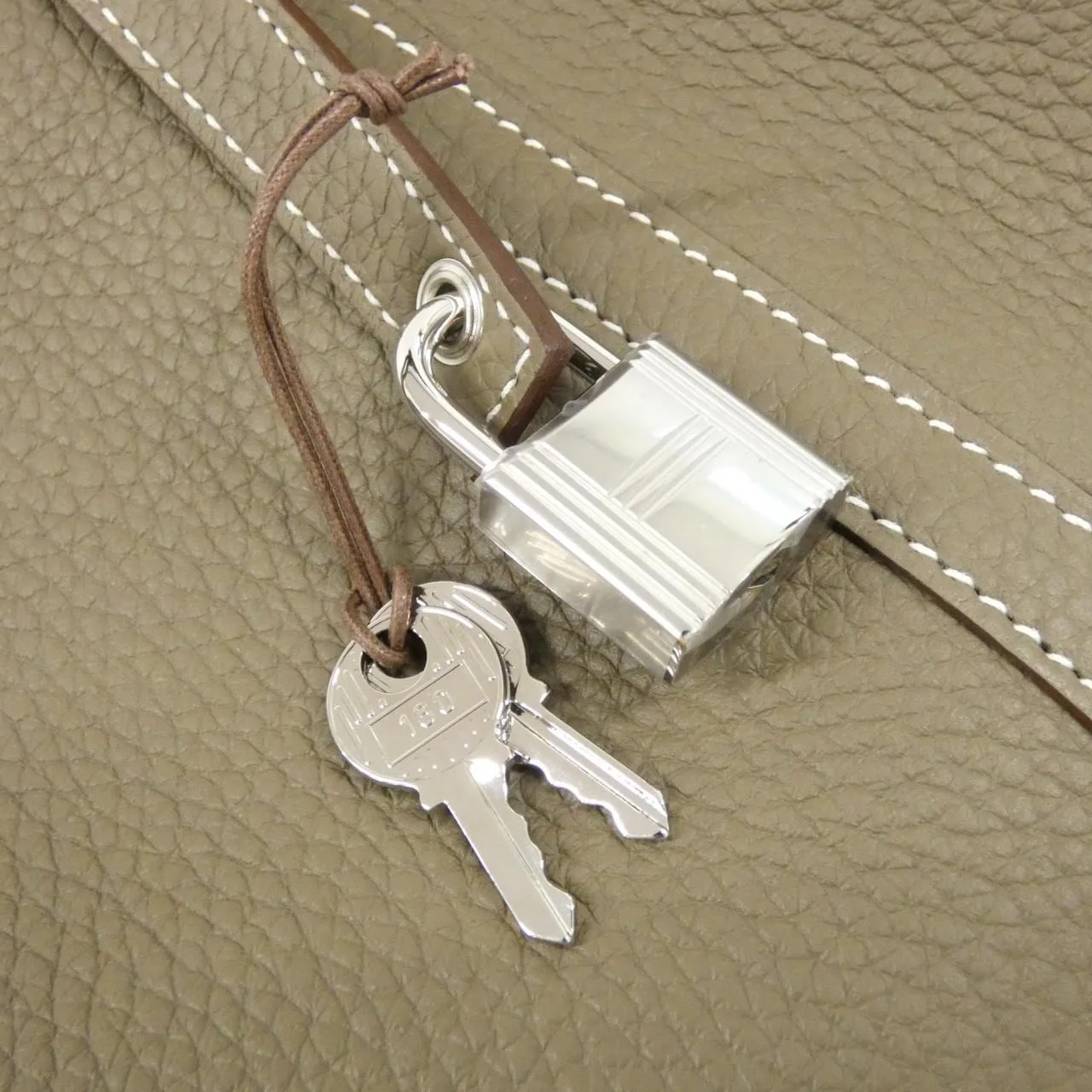 HERMES Picotin 056289CK Handbag Clemence Etoupe Clemence 皮 未使用品 - 縮圖 3