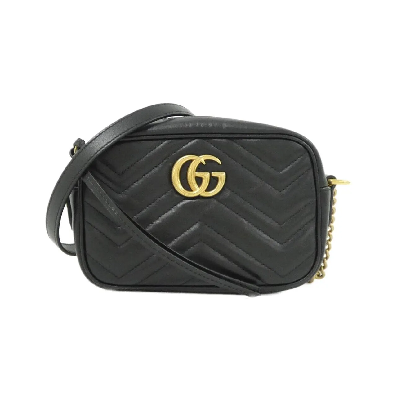 GUCCI GG Marmont 448065 DTD1T Shoulder Leather