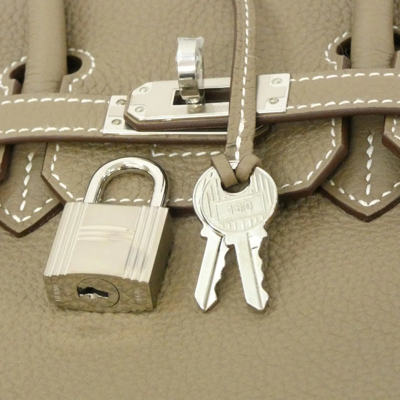 HERMES Birkin 041344CK Handbag Togo Etoupe Togo Leather Rank A - Thumbnail 7