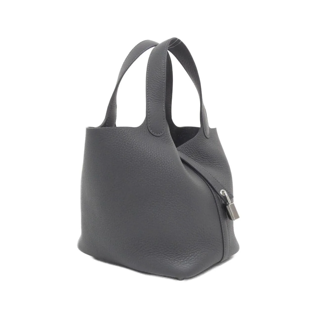 HERMES Picotin 056289CK Handbag Clemence Black