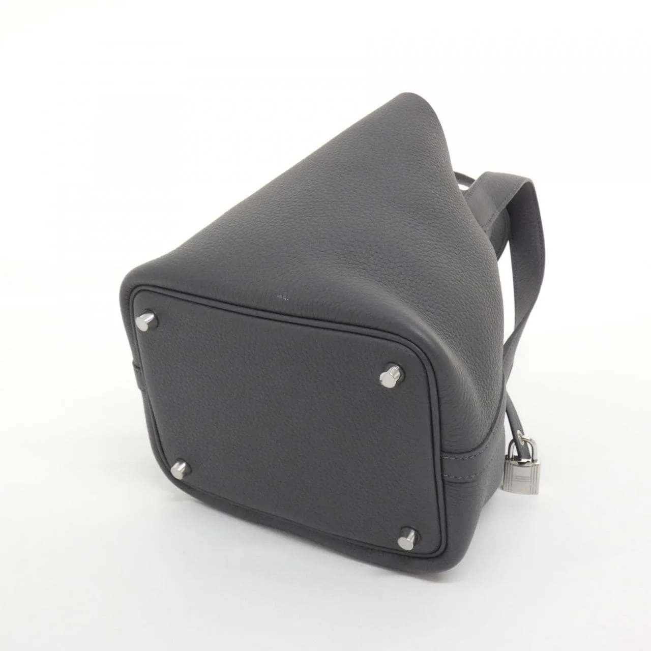 HERMES Picotin 056289CK Handbag Clemence Black Clemence Leather Rank A - Thumbnail 2
