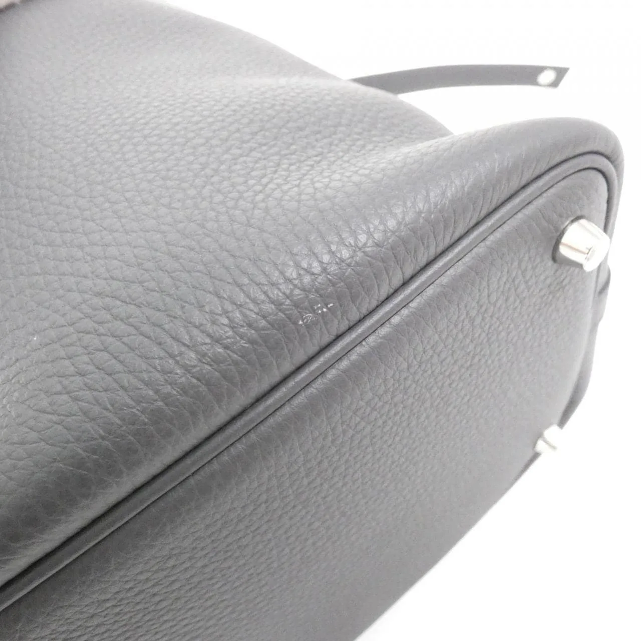 HERMES Picotin 056289CK Handbag Clemence Black Clemence Leather Rank A - Thumbnail 3