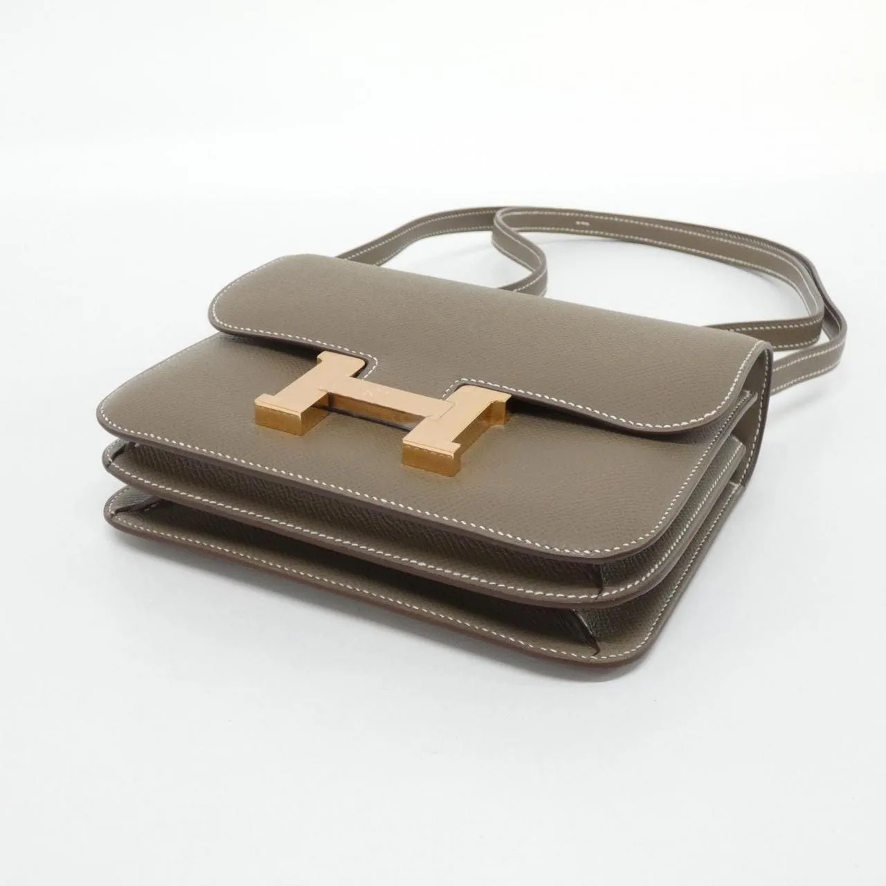 HERMES Constance 056347CD 肩背包 Epsom Etoupe Epsom 皮 中古品A - 縮圖 3