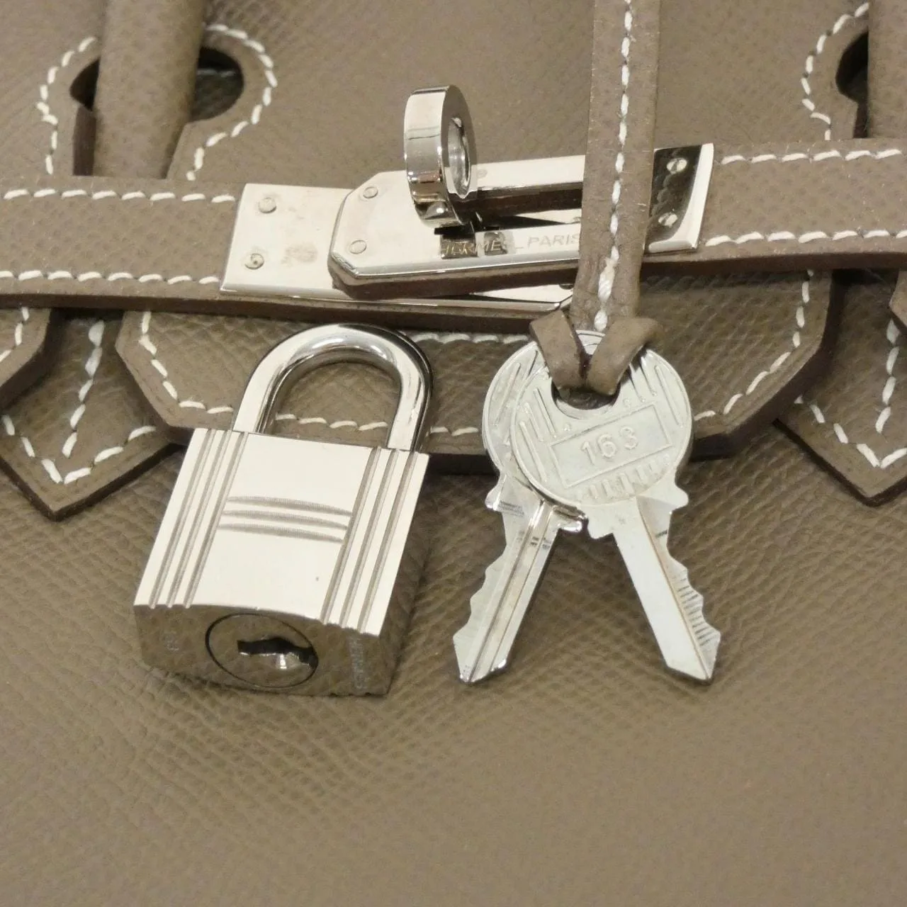 HERMES Birkin 041700CK Handbag Epsom Etoupe Epsom Leather Rank A - Thumbnail 6