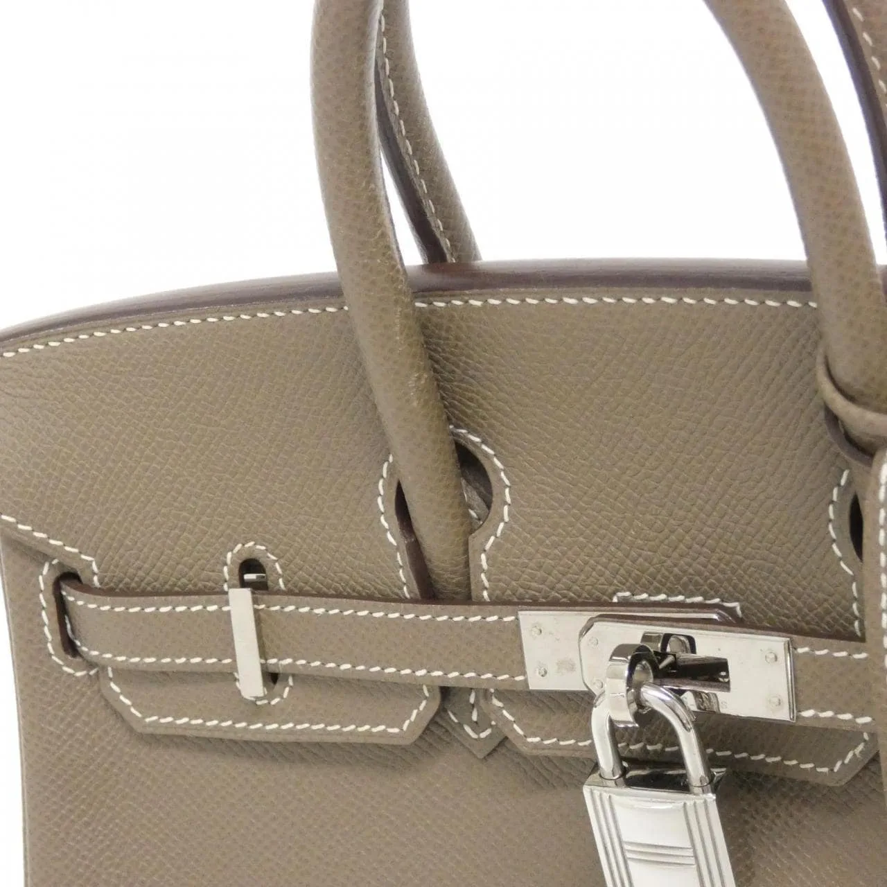 HERMES Birkin 041700CK Handbag Epsom Etoupe Epsom Leather Rank A - Thumbnail 7