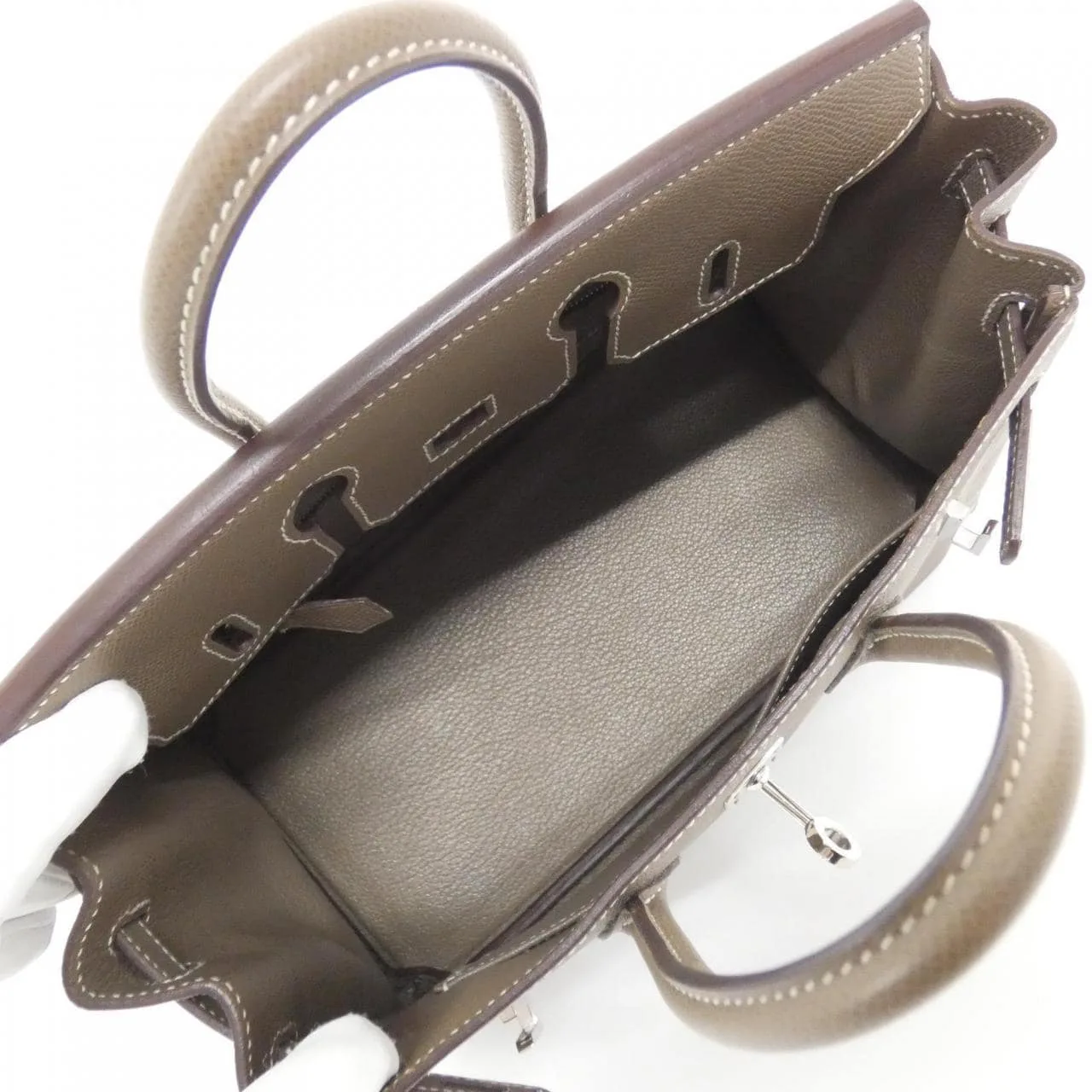 HERMES Birkin 041700CK Handbag Epsom Etoupe Epsom Leather Rank A - Thumbnail 8