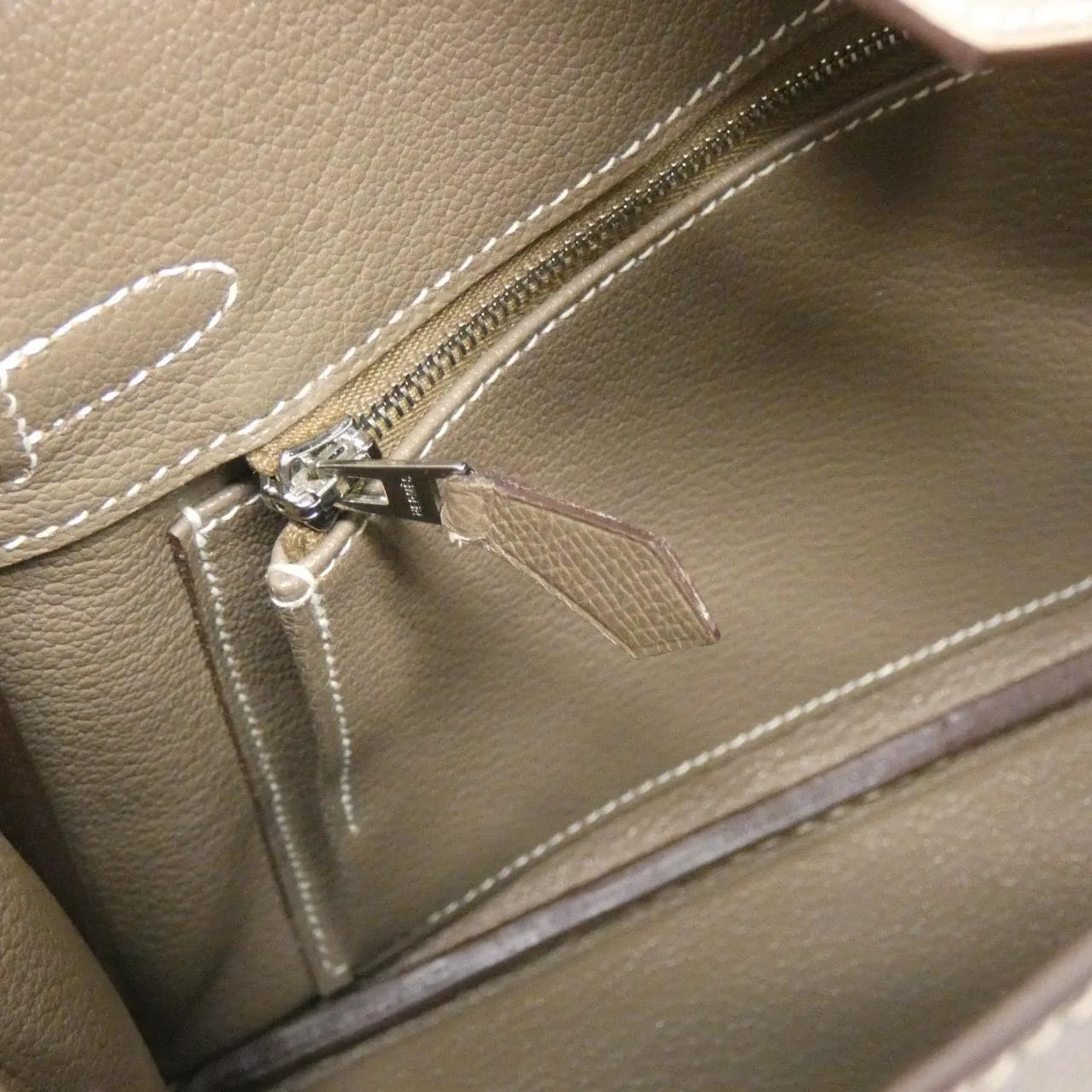 HERMES Birkin 041700CK Handbag Epsom Etoupe Epsom Leather Rank A - Thumbnail 9