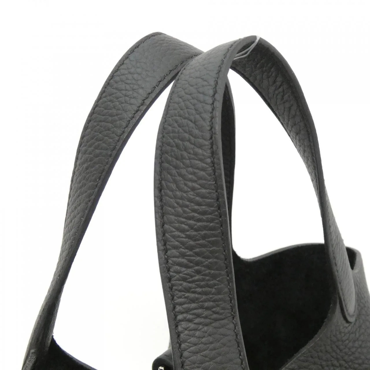 HERMES Picotin 056289CK Handbag Clemence Black Clemence Leather Rank A - Thumbnail 5