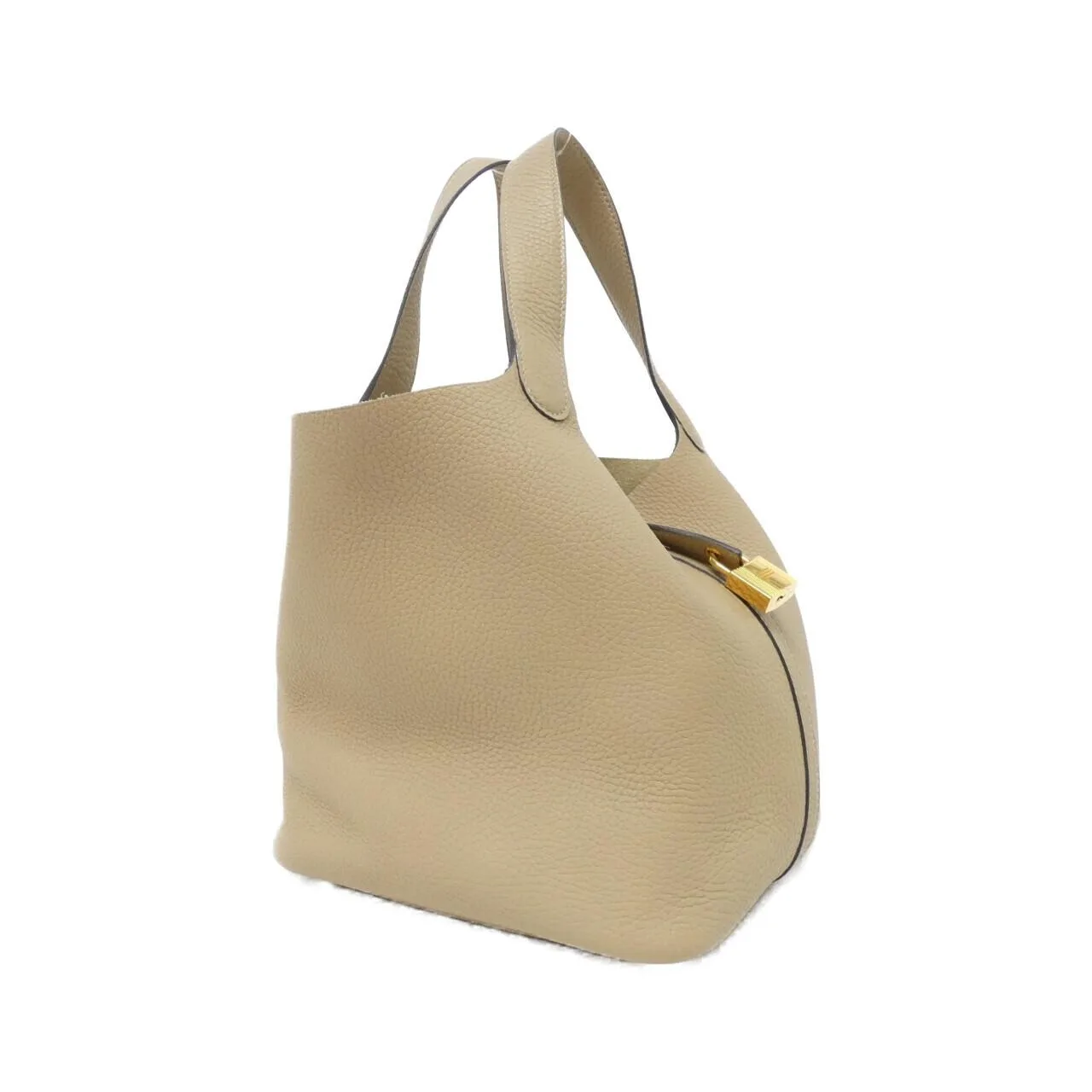 HERMES Picotin 060991CC Handbag Clemence Black