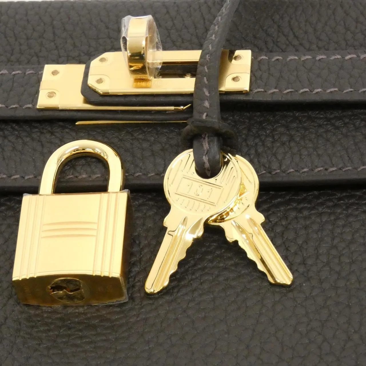 HERMES Kelly 044624CC Handbag Togo Togo Leather Unused - Thumbnail 4