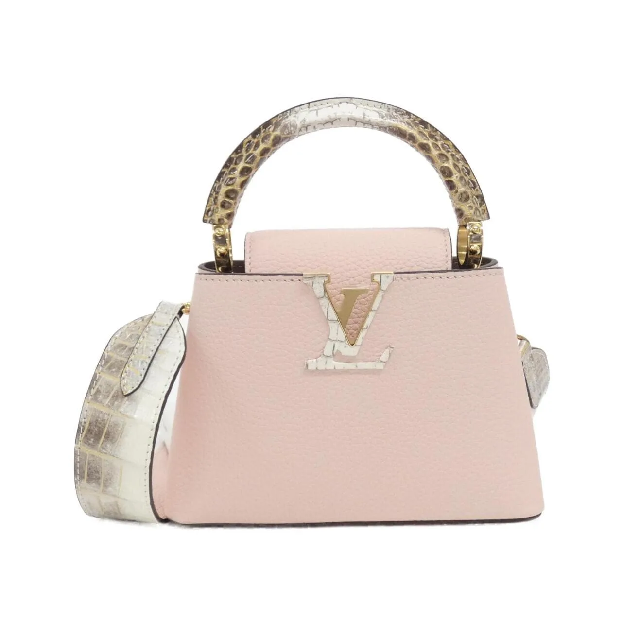 LOUIS VUITTON Capucines Handbag Leather