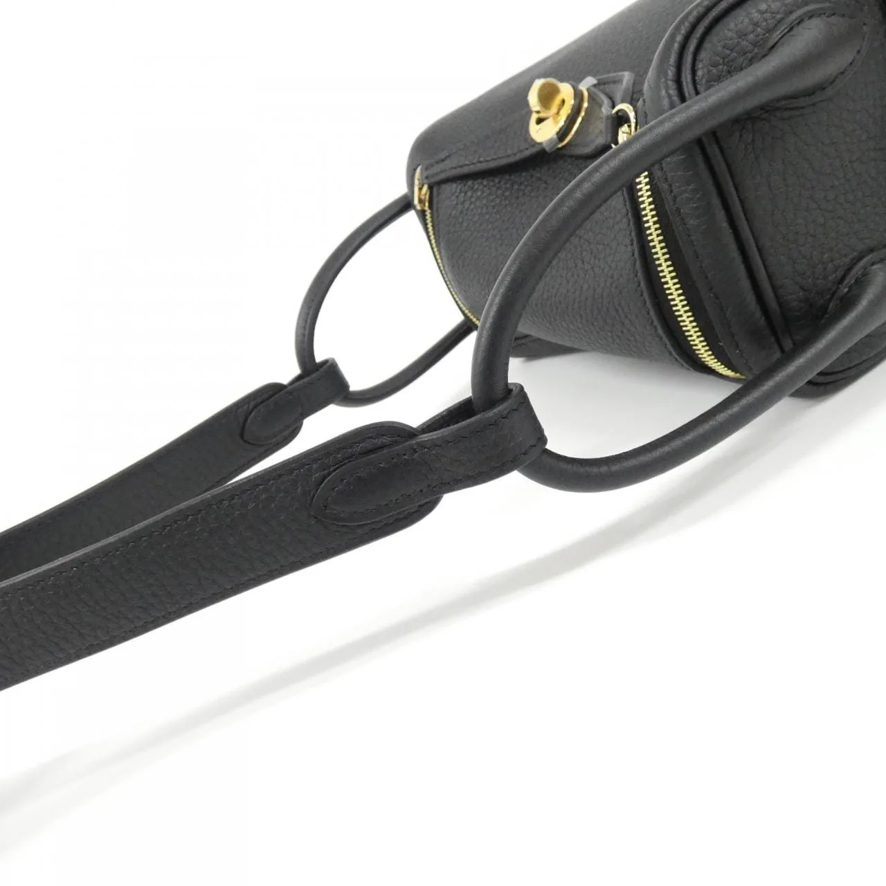 HERMES Lindy 085956CC Shoulder Clemence 黑色 Clemence 皮 未使用品 - 縮圖 4