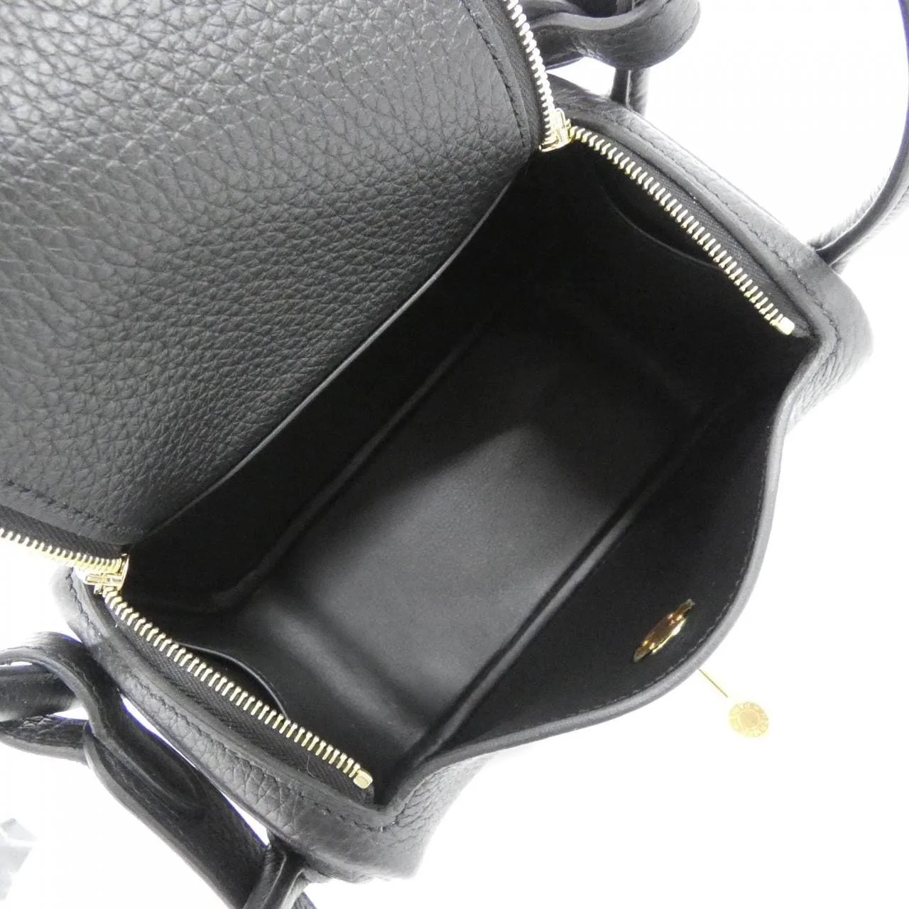 HERMES Lindy 085956CC Shoulder Clemence 黑色 Clemence 皮 未使用品 - 縮圖 5