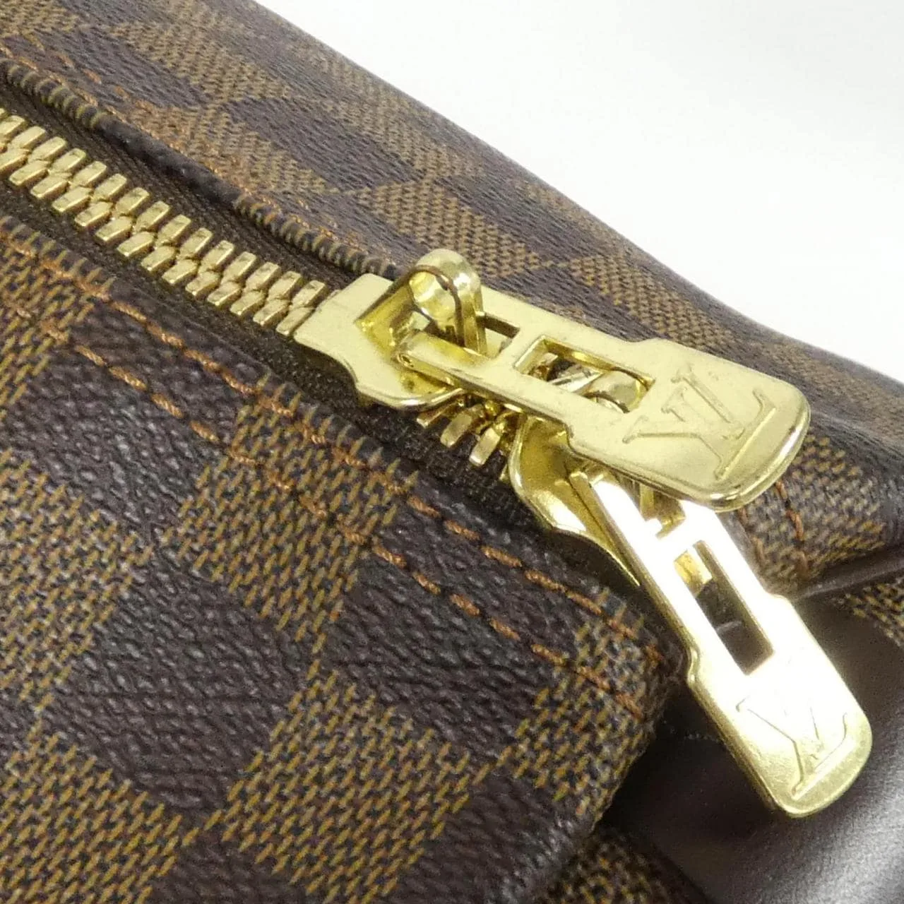 LOUIS VUITTON Keepall N41427 Boston Damier 黑色 Damier 中古品A - 縮圖 4