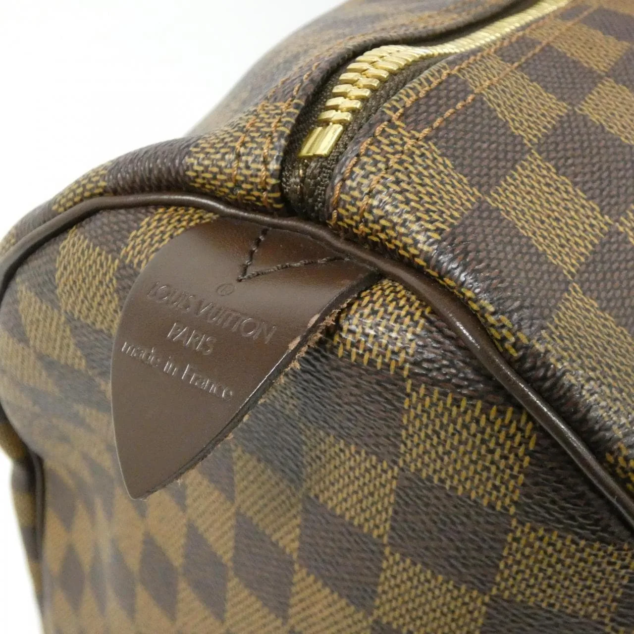 LOUIS VUITTON Keepall N41427 Boston Damier 黑色 Damier 中古品A - 縮圖 6