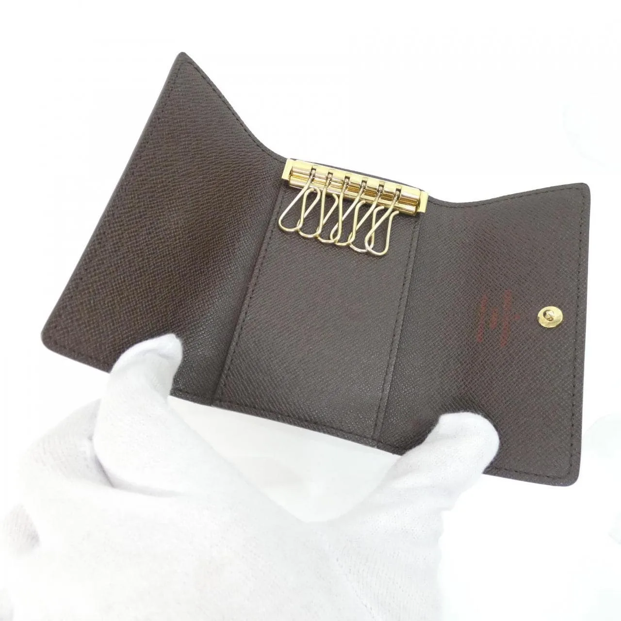LOUIS VUITTON N62630 Key Case Damier 黑色 Damier 中古品A - 縮圖 3