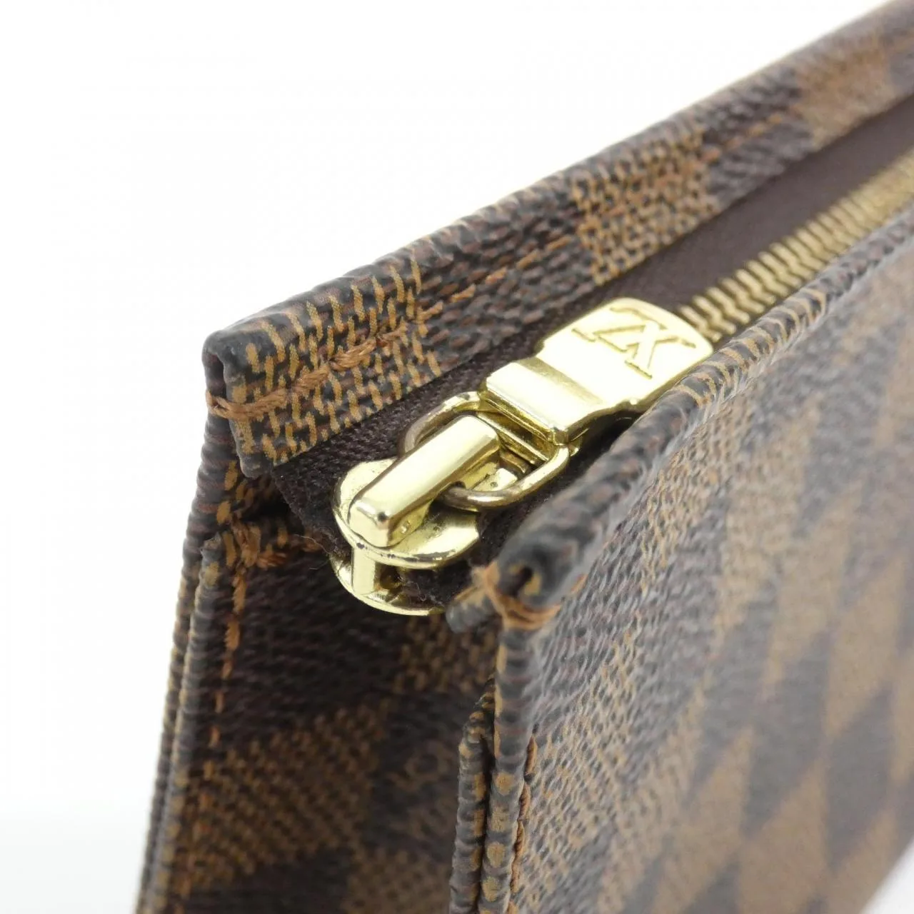 LOUIS VUITTON N47546 小袋 Damier 黑色 Damier 中古品A - 縮圖 4