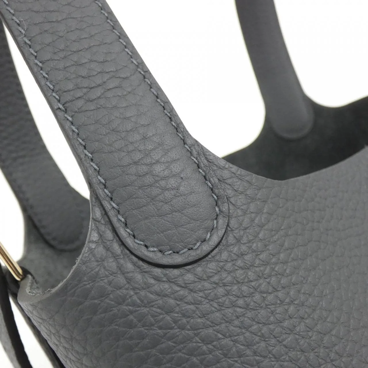 HERMES Picotin 056289CP Handbag Clemence Clemence Leather Unused - Thumbnail 4