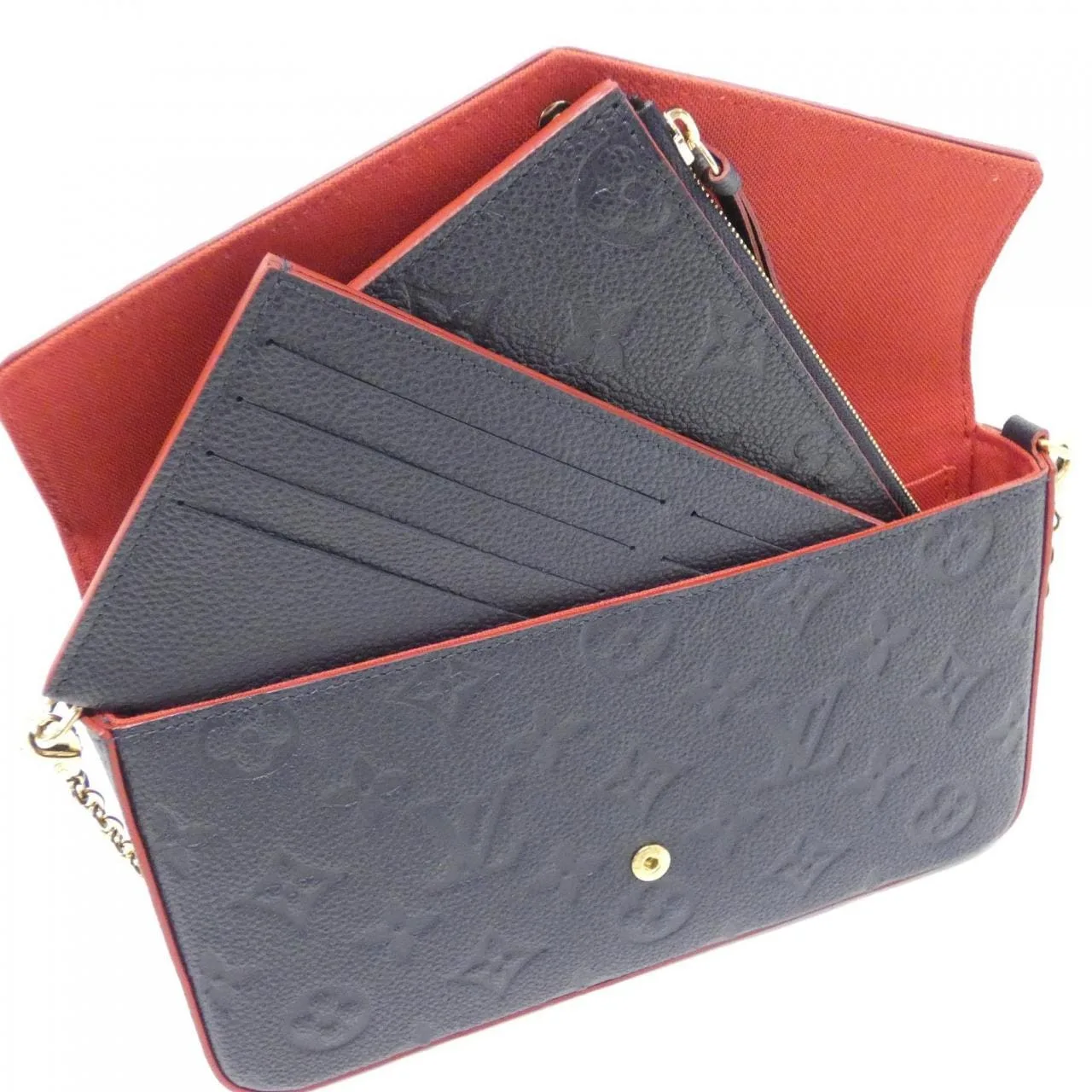 LOUIS VUITTON Pochette M64099 肩背包 Monogram Rouge Monogram 中古品A - 縮圖 7