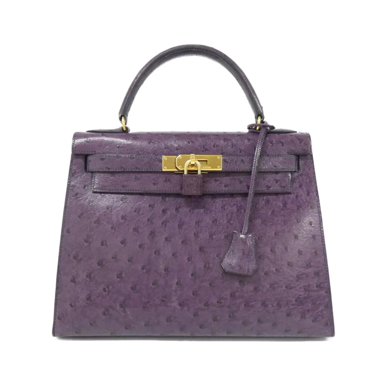 HERMES Kelly Handbag Ostrich