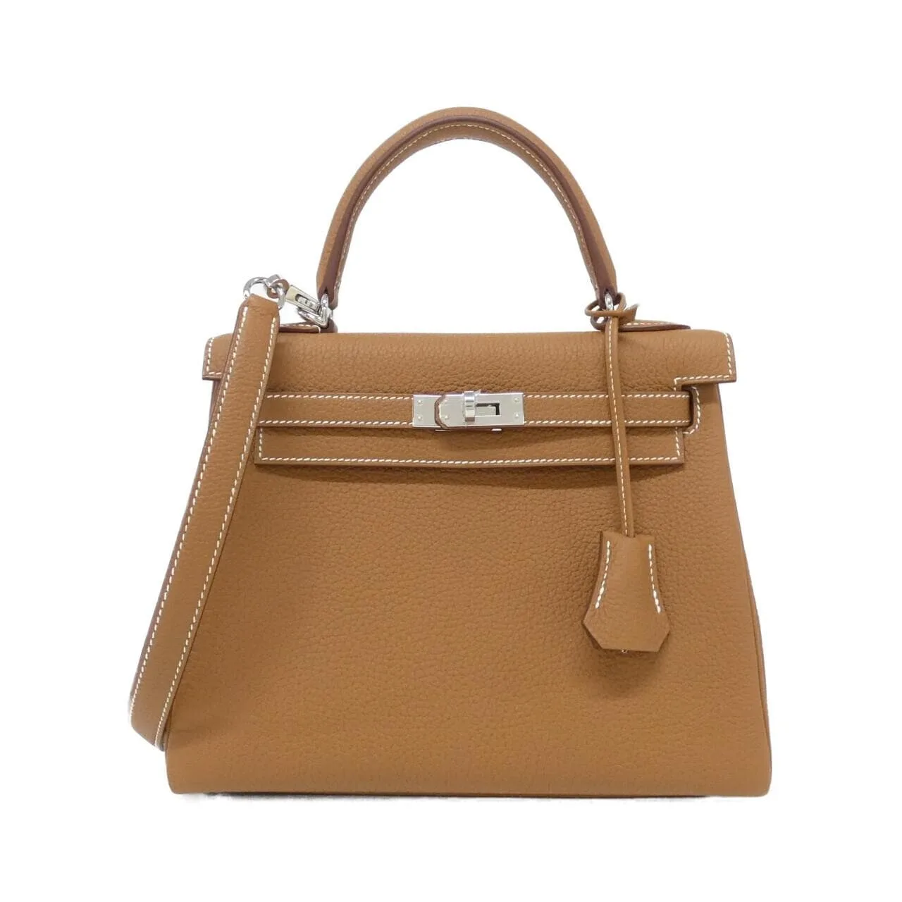 HERMES Kelly 044624CK Handbag Togo Gold