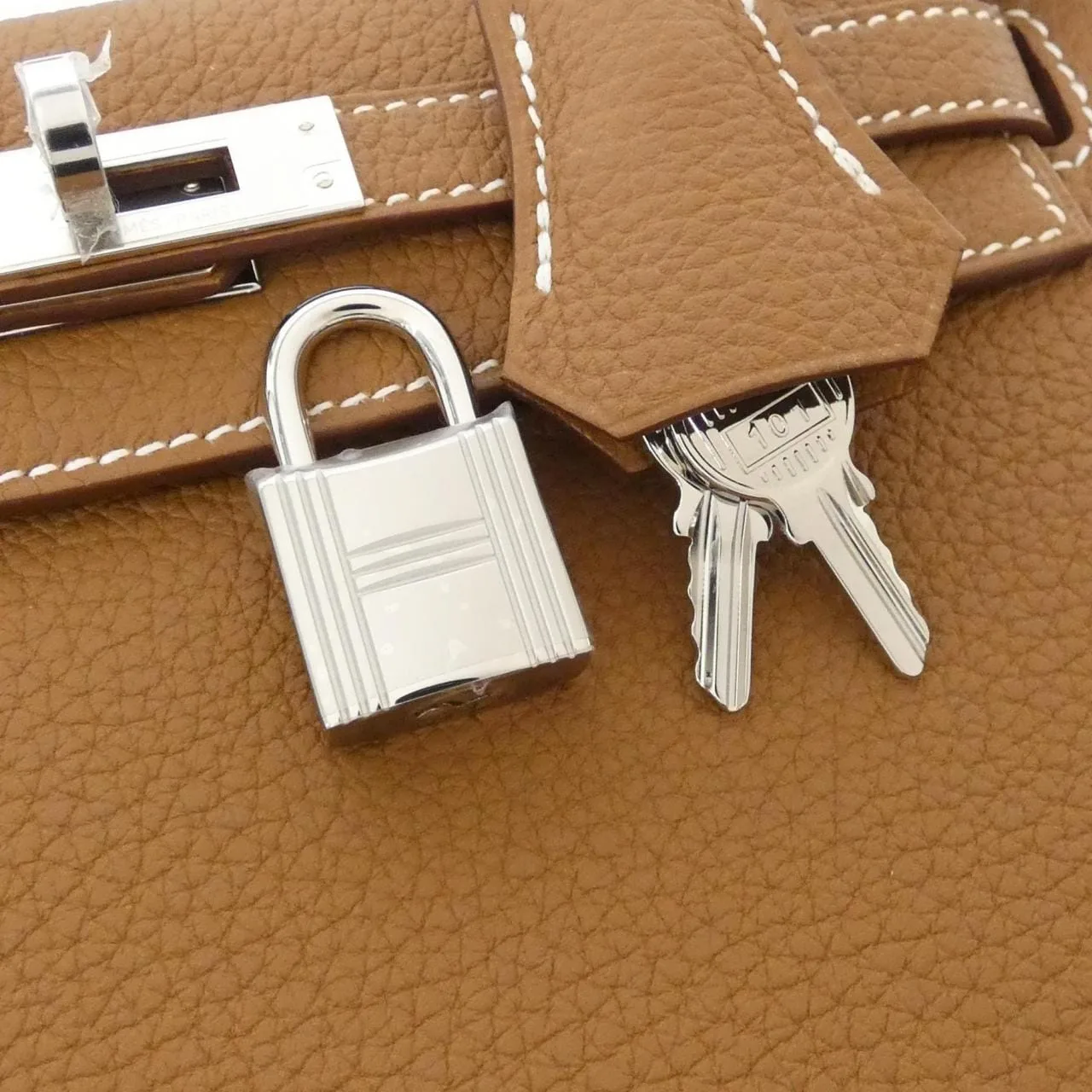 HERMES Kelly 044624CK Handbag Togo 金色 Togo 牛皮 未使用品 - 縮圖 4