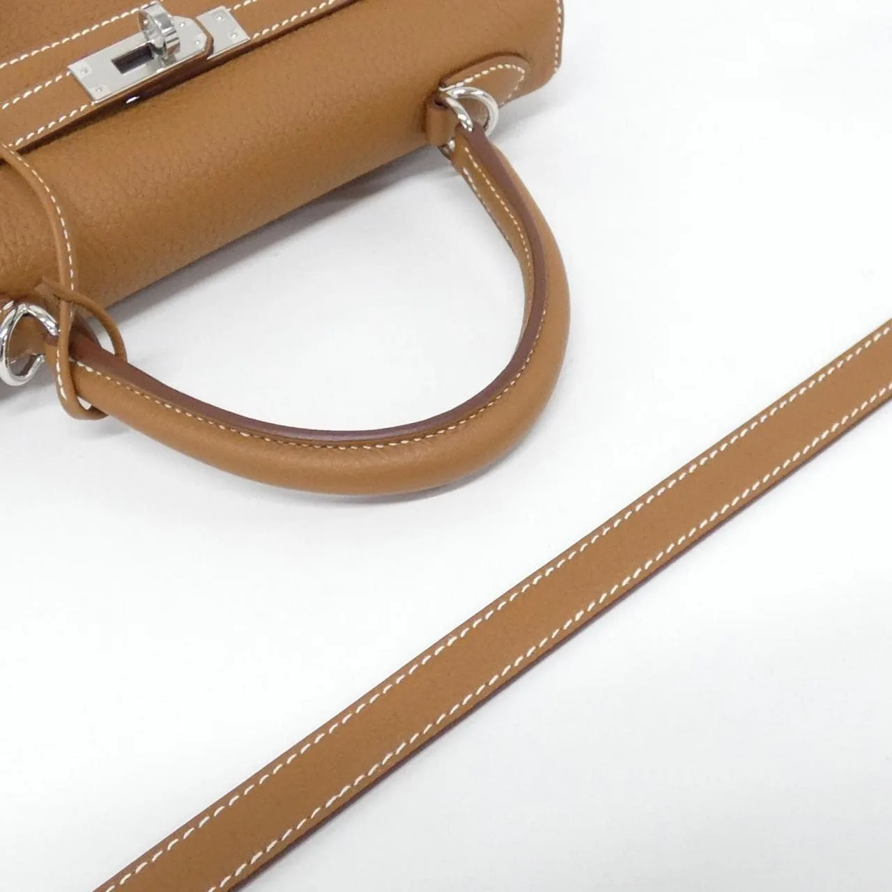 HERMES Kelly 044624CK Handbag Togo 金色 Togo 牛皮 未使用品 - 縮圖 5