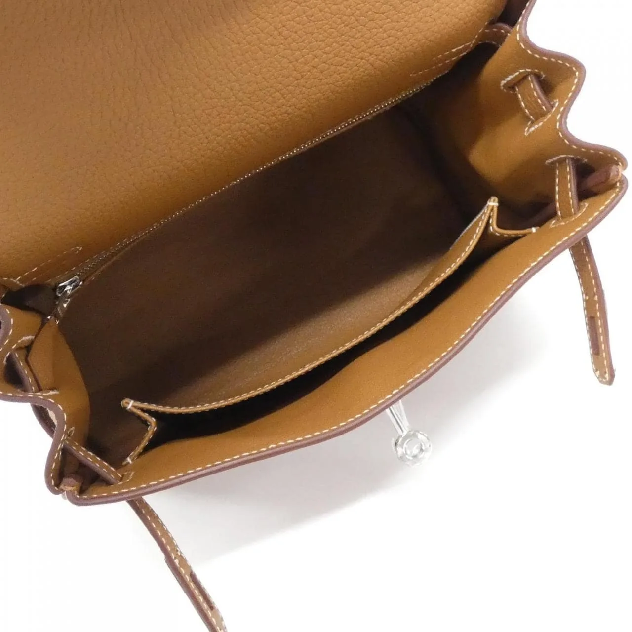 HERMES Kelly 044624CK Handbag Togo 金色 Togo 牛皮 未使用品 - 縮圖 6
