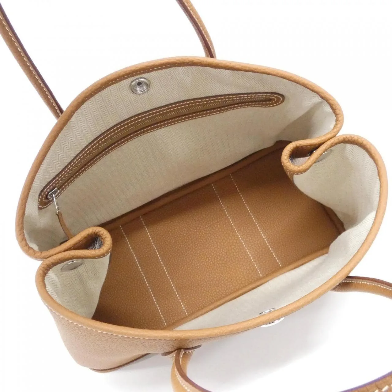 HERMES Garden Party 051568CK Tote 金色 中古品A - 縮圖 5