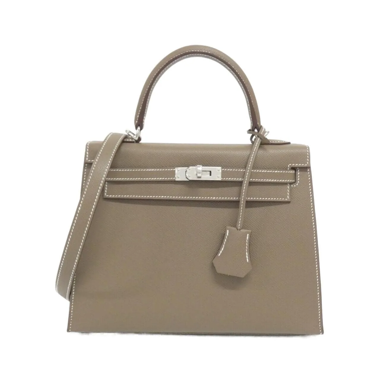 HERMES Kelly 038416CK Handbag Epsom Etoupe