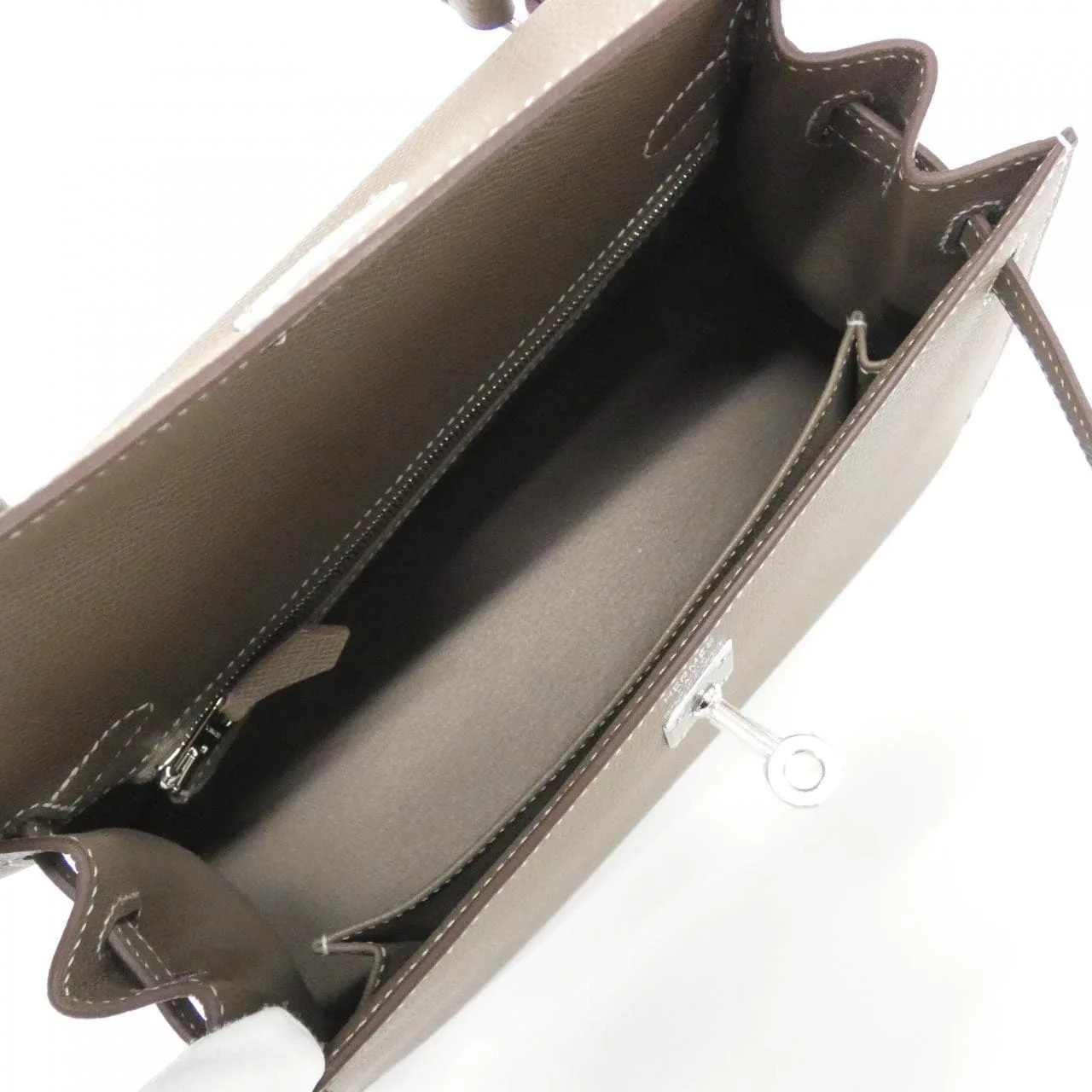 HERMES Kelly 038416CK Handbag Epsom Etoupe Epsom Leather Unused - Thumbnail 6