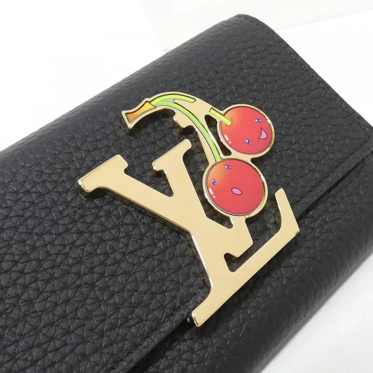 LOUIS VUITTON Capucines M22889 銀包 黑色 中古品A - 縮圖 4