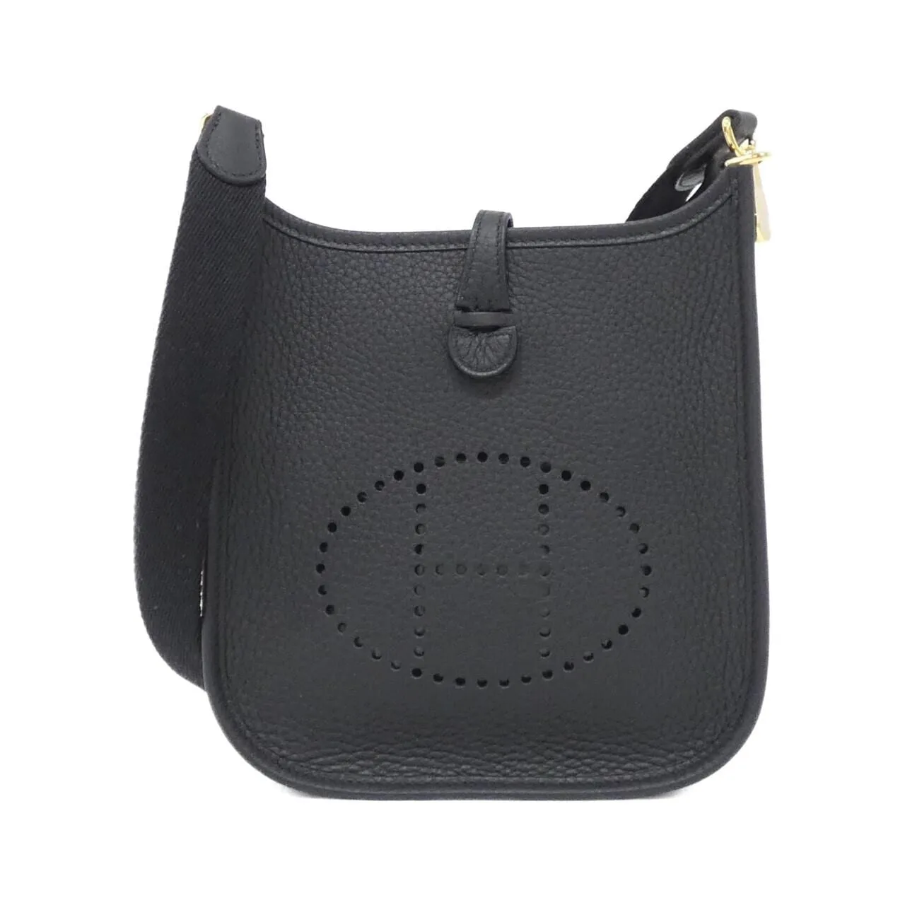 HERMES Evelyne 069426CC Shoulder Clemence Black
