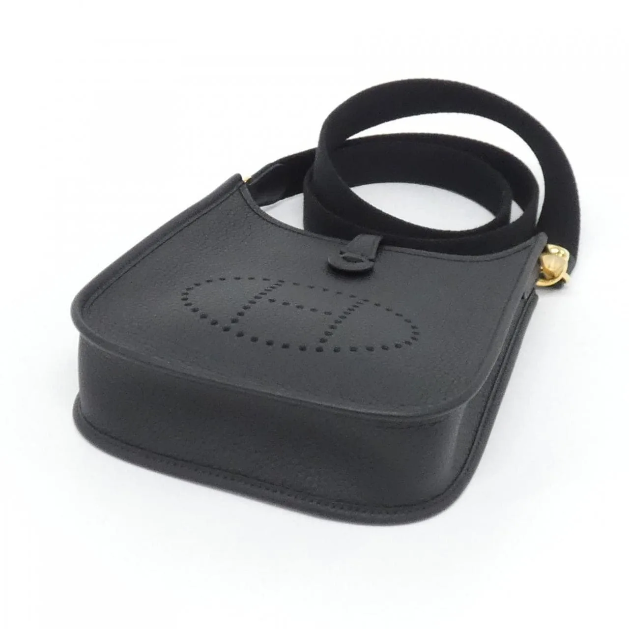HERMES Evelyne 069426CC Shoulder Clemence 黑色 Clemence 皮 未使用品 - 縮圖 3