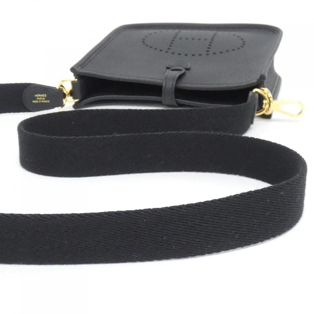 HERMES Evelyne 069426CC Shoulder Clemence 黑色 Clemence 皮 未使用品 - 縮圖 4