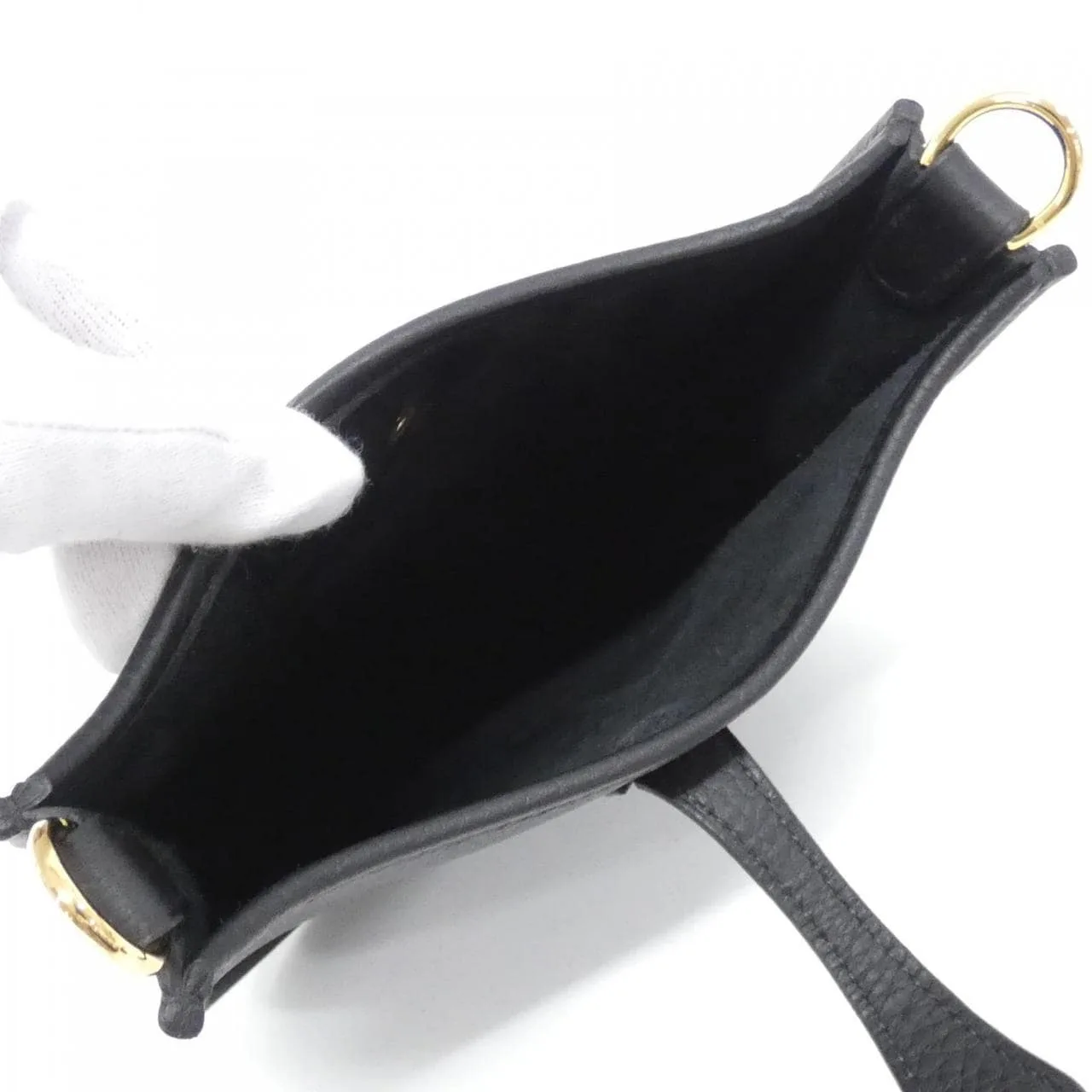 HERMES Evelyne 069426CC Shoulder Clemence 黑色 Clemence 皮 未使用品 - 縮圖 5