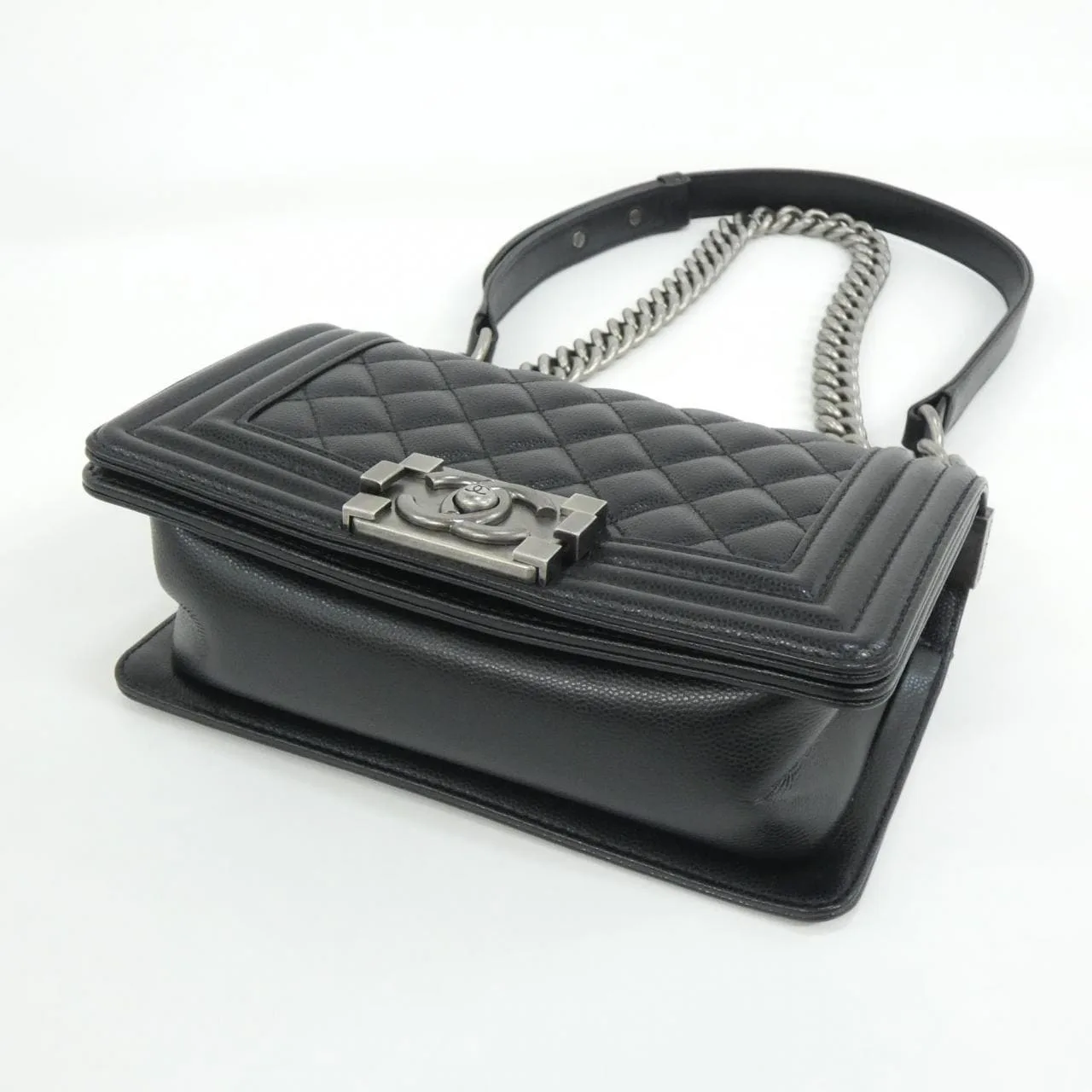 CHANEL Boy Chanel 67085 Shoulder Grained Calfskin 3