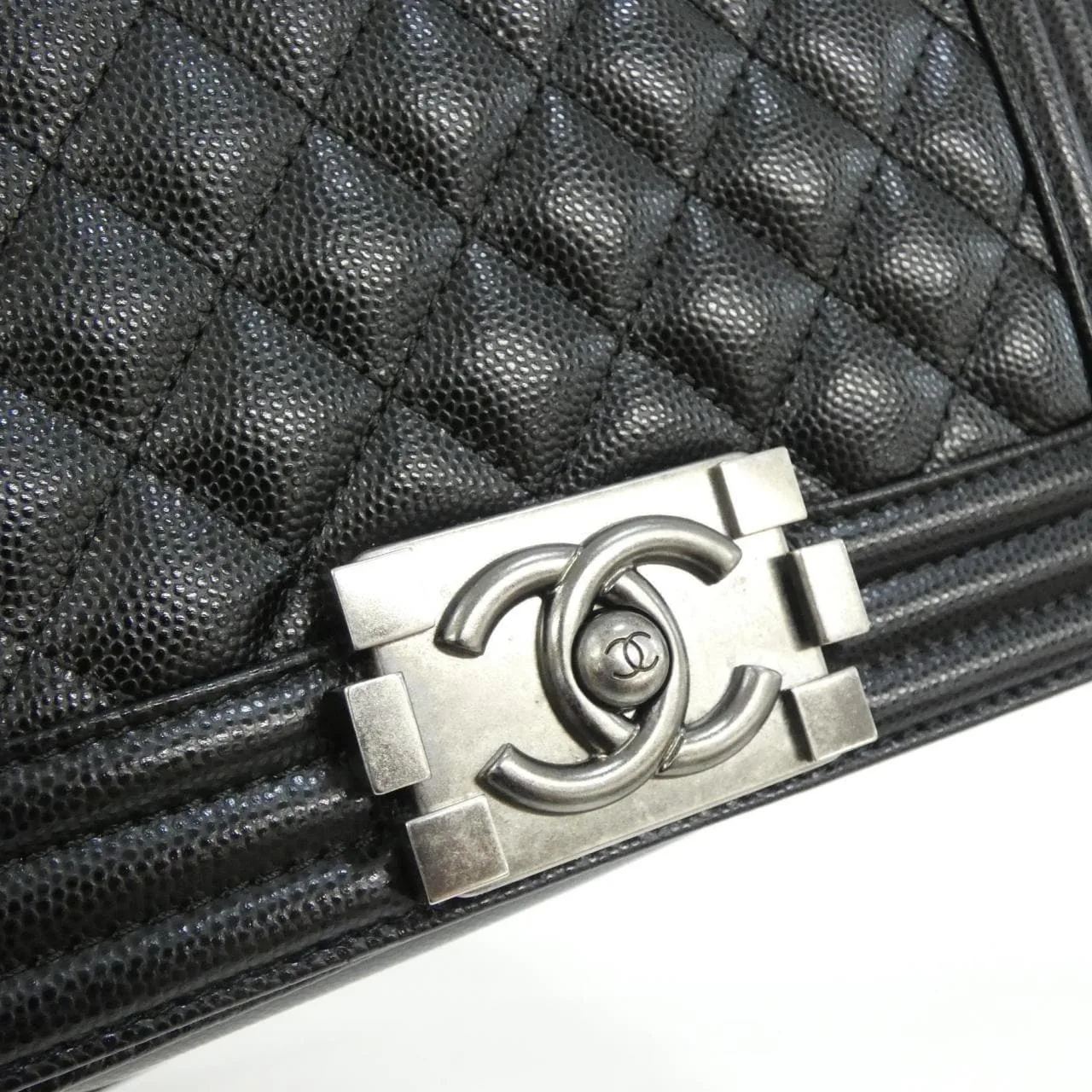 CHANEL Boy Chanel 67085 Shoulder Grained Calfskin 4