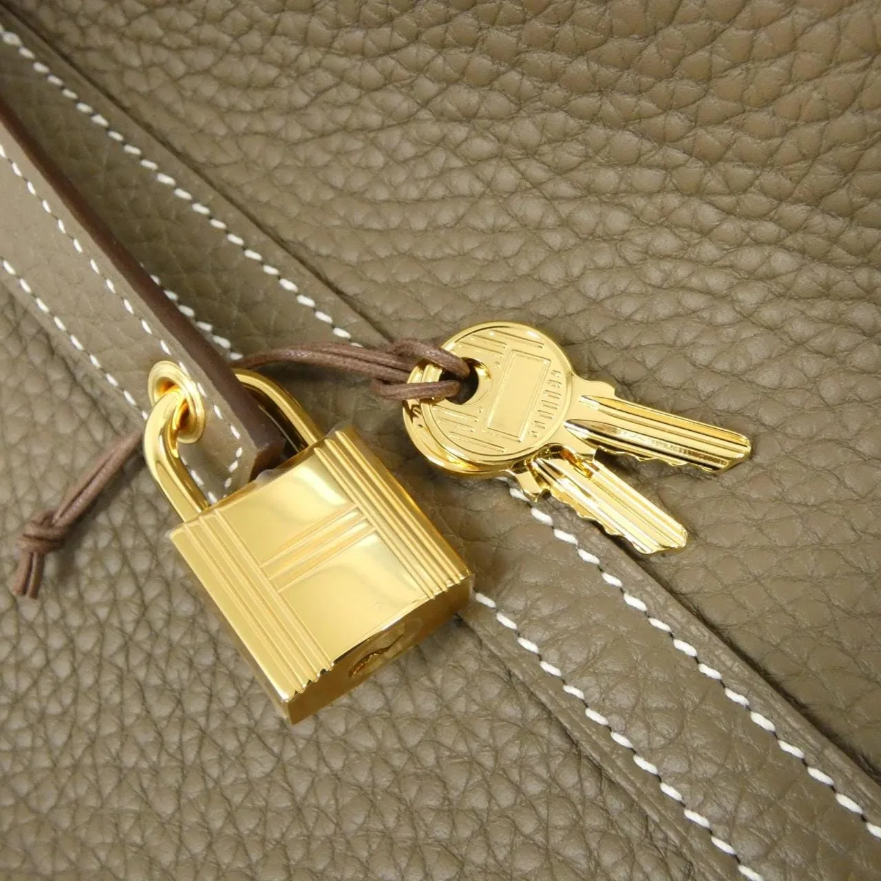 HERMES Picotin 060991CC Handbag Clemence Etoupe Clemence 皮 未使用品 - 縮圖 3